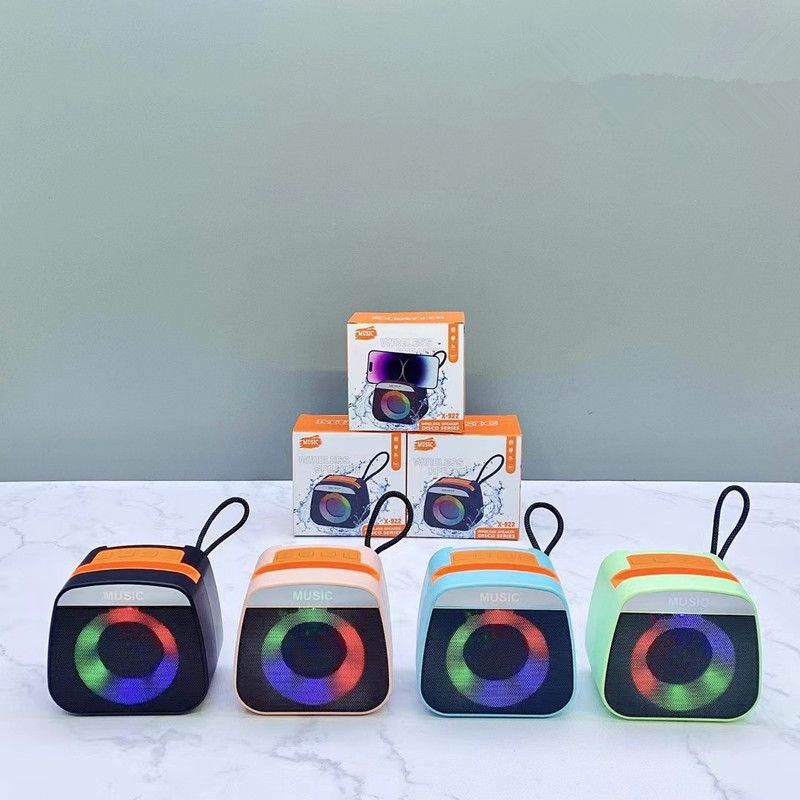 Portable Rechargeable Mini Blutooth Speaker Small LED Lights Portable Wireless Bluetooth Speaker for Outdoor Camping (Random Color) View Gallery - Pakistan
