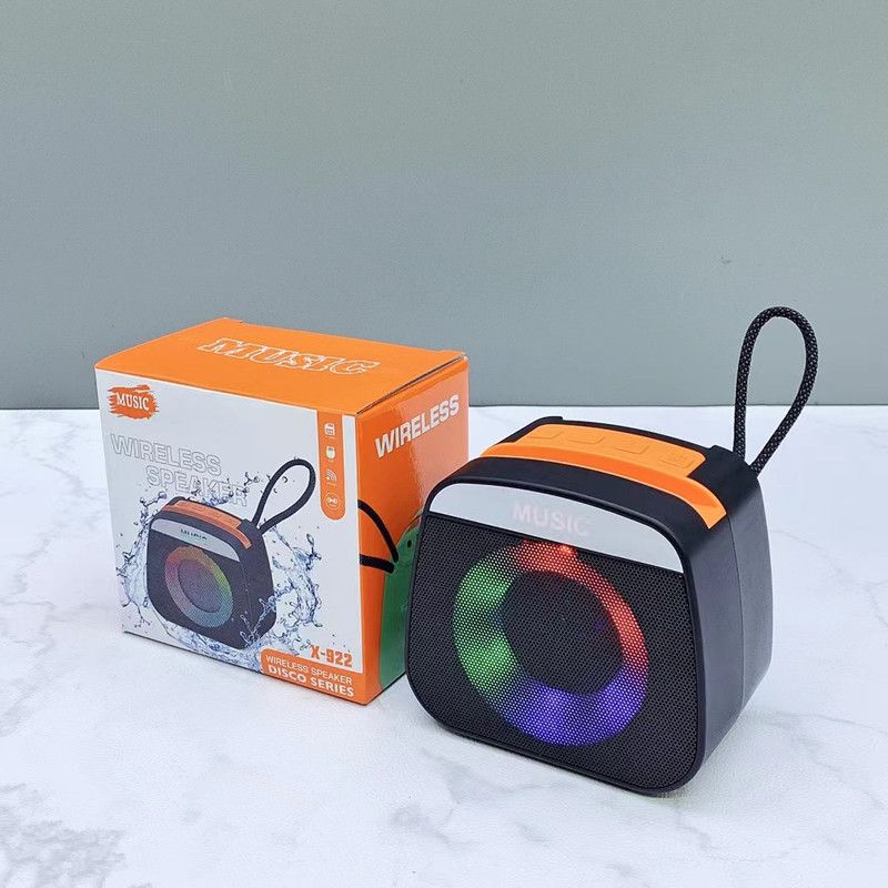 Portable Rechargeable Mini Blutooth Speaker Small LED Lights Portable Wireless Bluetooth Speaker for Outdoor Camping (Random Color) View Gallery - Pakistan