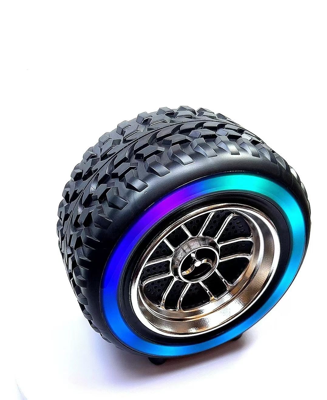X-502 RGB Wheel-Shaped Wireless Speaker with Subwoofer Portable USB/BT Card Playback for Parties Computer Use View Gallery - Pakistan