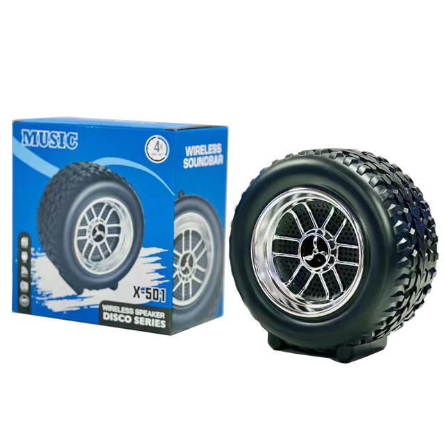 Wheel Shape Bluetooth Speaker | Wireless, Portable, AudioMusic, USB Rechargeable, for Outdoor Events (Random Color) View Gallery - Pakistan