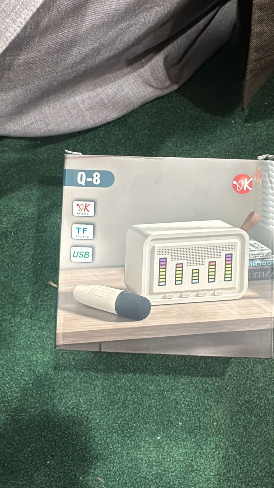 Portable Bluetooth Karaoke Outdoor Speaker System with Wireless Microphone (Random Color) View Gallery - Pakistan