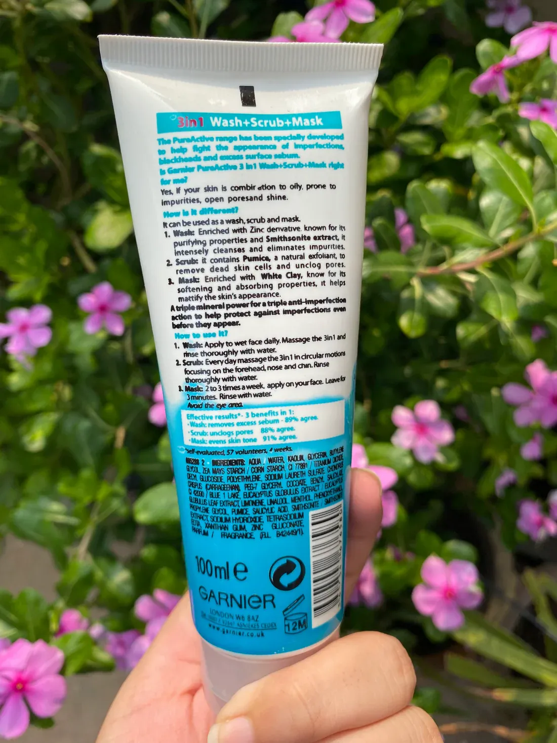 3 in 1 Garnier Skin Natural Pure Active Wash + Scrub + Mask View Gallery - Pakistan