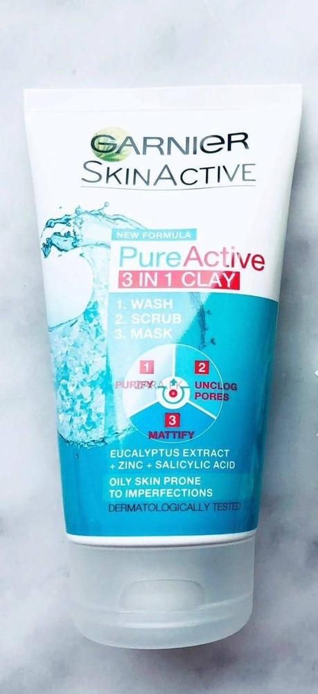 3 in 1 Garnier Skin Natural Pure Active Wash + Scrub + Mask View Gallery - Pakistan
