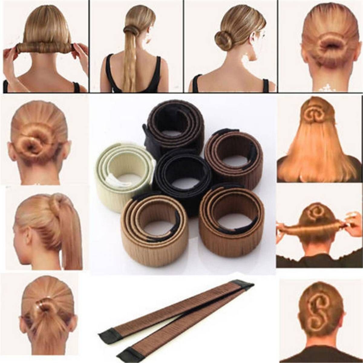 beautiful  French Braid Hair Ladies Bun Making Tool / Hair Styling French Twist Magic Bun Hair Maker View Gallery - Pakistan