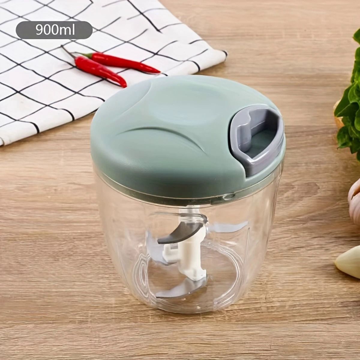 Hand Pulled Multipurpose Chopper &amp; Cutter | Rope Pulled Chopper Multifunctional Meat Grinder, Vegetable Cutter (Random Color) View Gallery - Pakistan