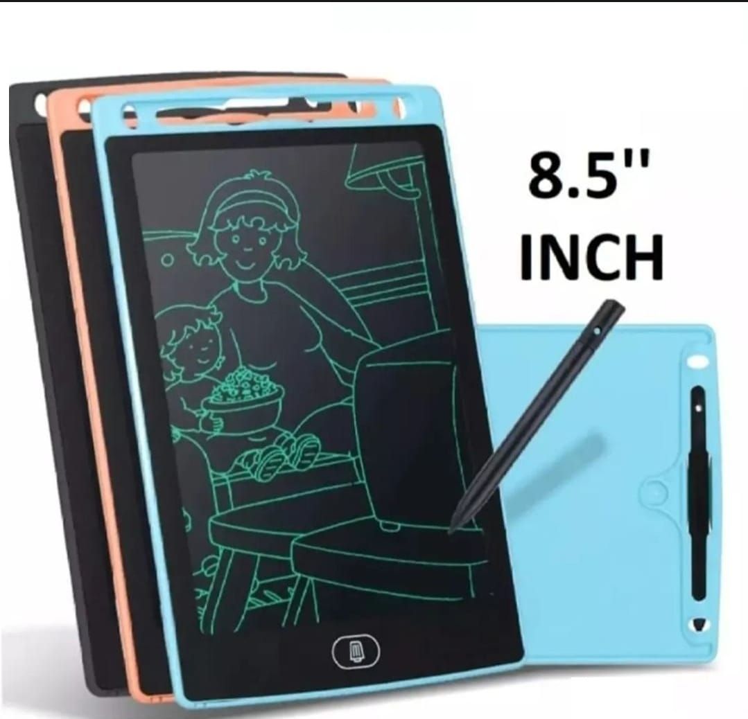 8.5 inch 🌈 LCD writing tablet for kids - digital drawing pad - erasable writing board - writing pad (random color) View Gallery - Pakistan