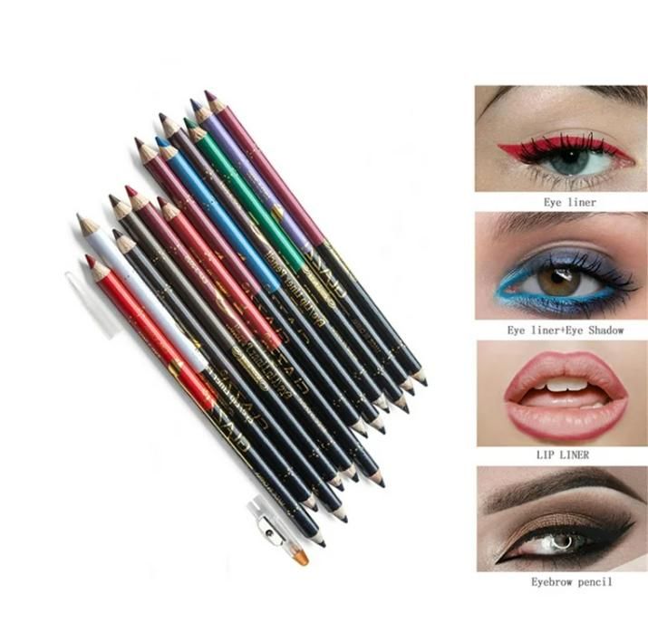 ( Pack of 12 )2 in 1 colors eye pencil multipurpose  Eye Pencil (Random color ) View Gallery - Pakistan