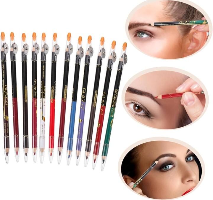 ( Pack of 12 )2 in 1 colors eye pencil multipurpose  Eye Pencil (Random color ) View Gallery - Pakistan