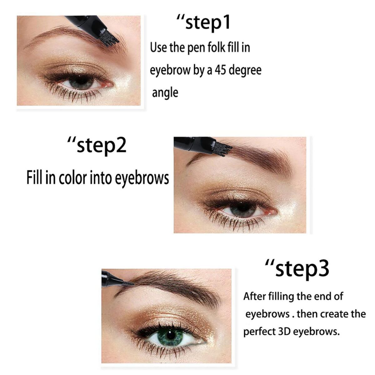 Eyebrow Pencil Tint  Tip Brow Tattoo Pen Paint Makeup Eyebrows Waterproof Cosmetic Eyebrow View Gallery - Pakistan