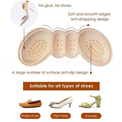 6 Pcs Women Insoles for Shoes High Heel Pad (random color) View Gallery - Pakistan