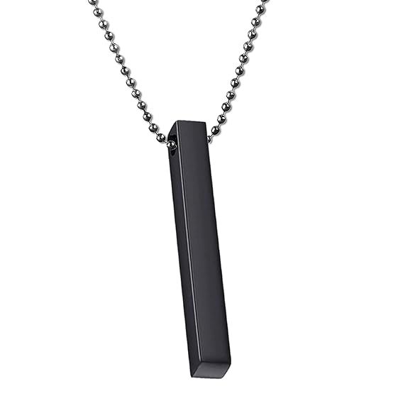 Pack Of 2  Boys Bar Necklace Materials Stainless Steel View Gallery - Pakistan