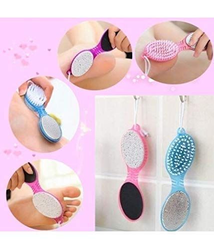 4 In 1 Foot Scrubber | Multi Use Pedicure Paddle Brush – 4 Step Pedicure Cleanse, Scrub, File And Buff (random Color) View Gallery - Pakistan