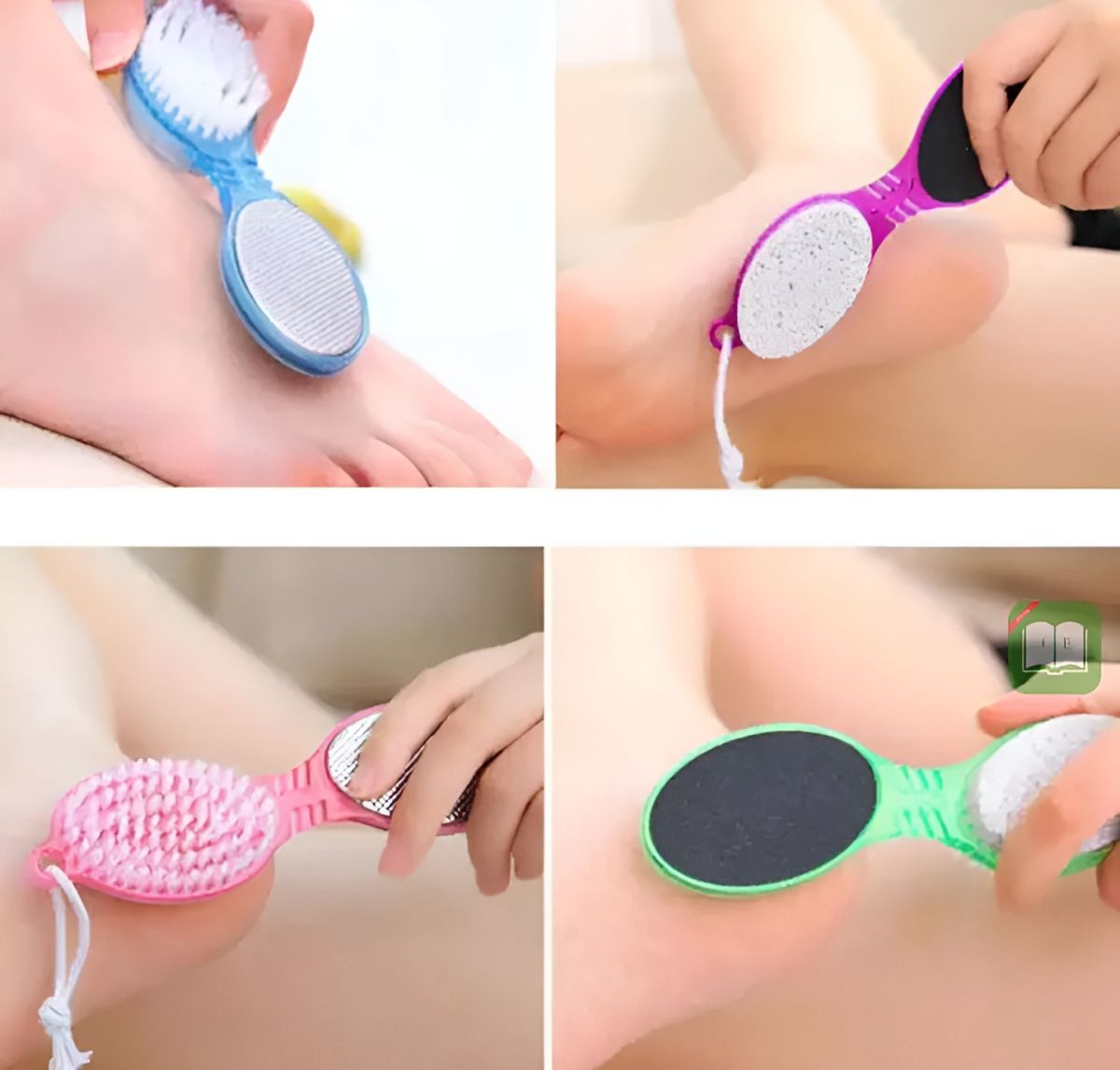 4 In 1 Foot Scrubber | Multi Use Pedicure Paddle Brush – 4 Step Pedicure Cleanse, Scrub, File And Buff (random Color) View Gallery - Pakistan