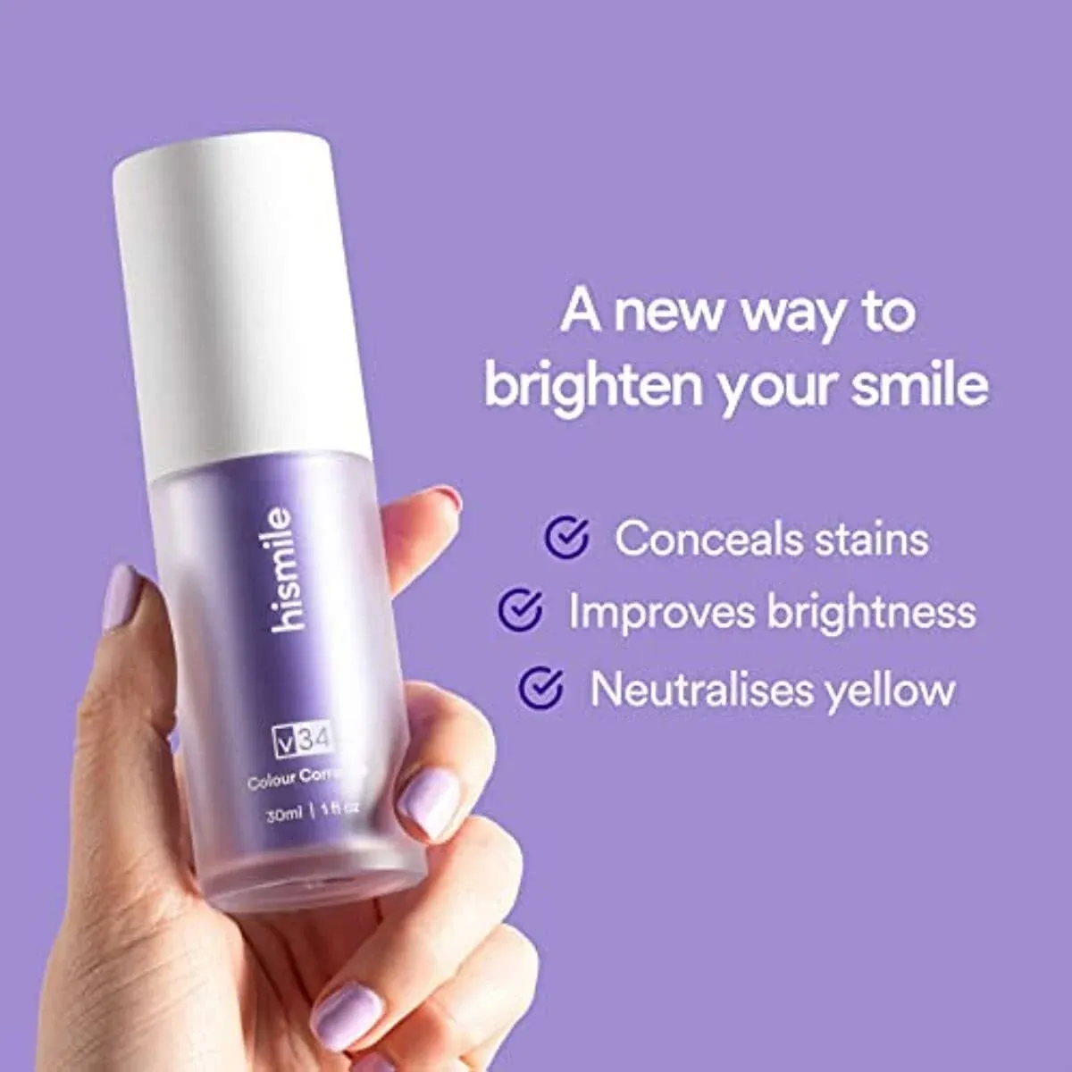 Teeth brightening hismiles V34 Colour Corrector Serum - 30ml View Gallery - Pakistan
