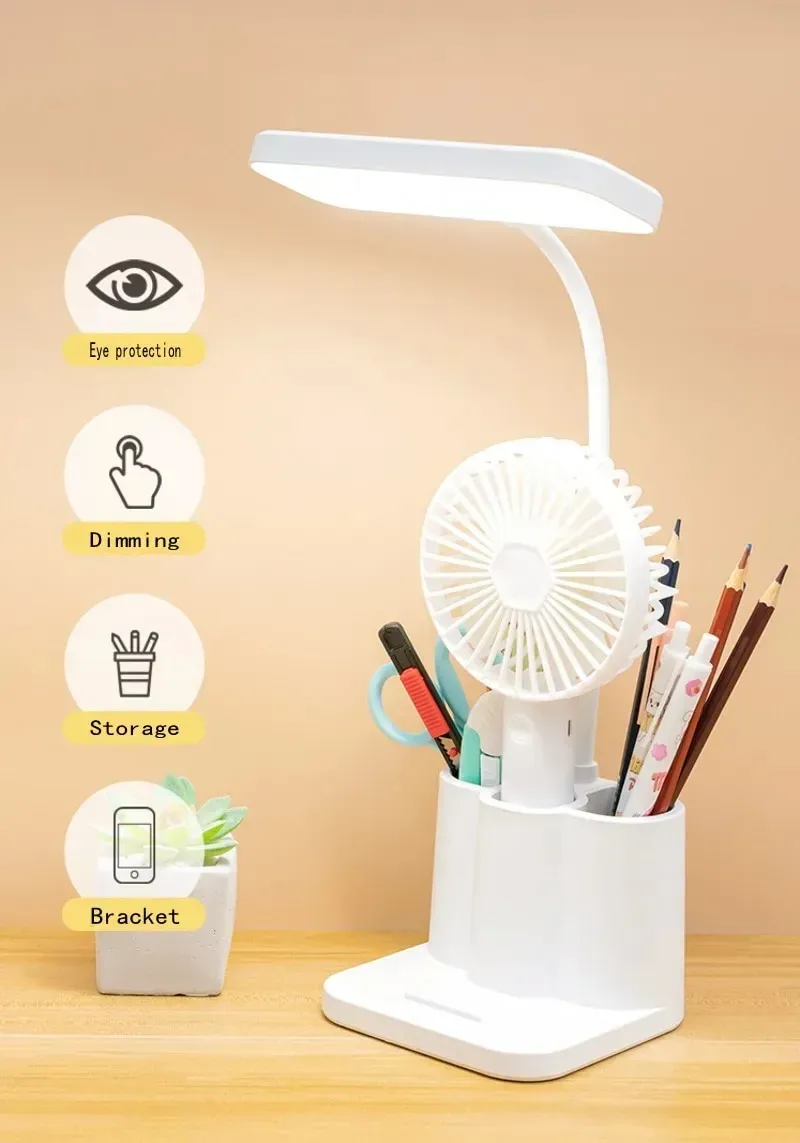 LED Learning Dormitory Bedroom Bedside Reading Night Light Table Lamp (qp-2209-B) View Gallery - Pakistan