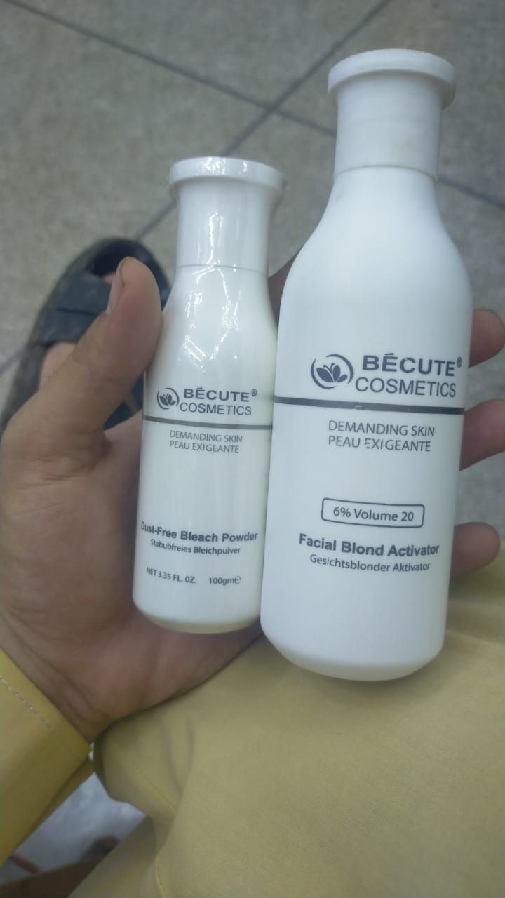Becute skin polish set - Becute Bleach Powder &amp; Facial Blonde Activator (200ml) View Gallery - Pakistan