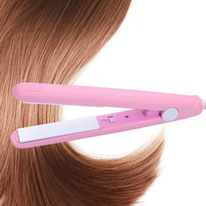 Mini Portable Hair Straightner / air smooth, silky, frizz-free and healthy.  (random color) View Gallery - Pakistan