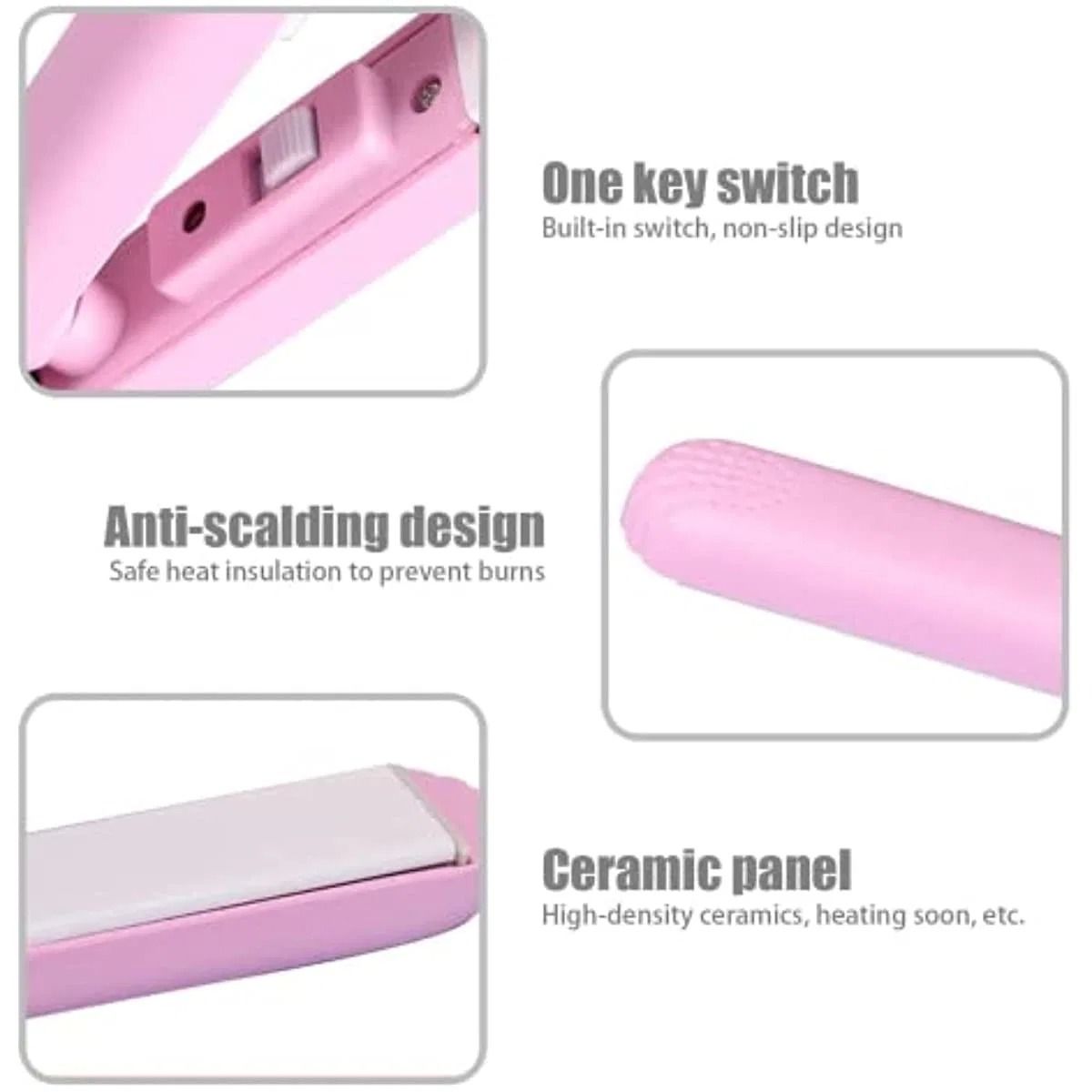 Mini Portable Hair Straightner / air smooth, silky, frizz-free and healthy.  (random color) View Gallery - Pakistan