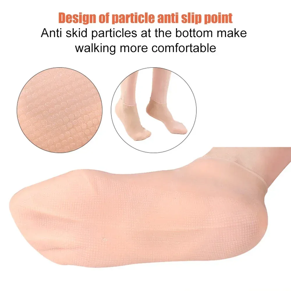 (High Quality) 1Pair Silicone Jelly Socks Gel Moisturizing Socks Foot Care Protector View Gallery - Pakistan