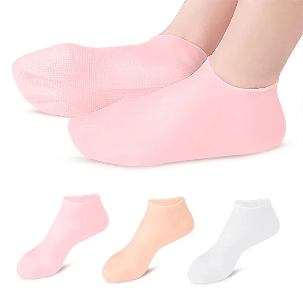 (High Quality) 1Pair Silicone Jelly Socks Gel Moisturizing Socks Foot Care Protector View Gallery - Pakistan