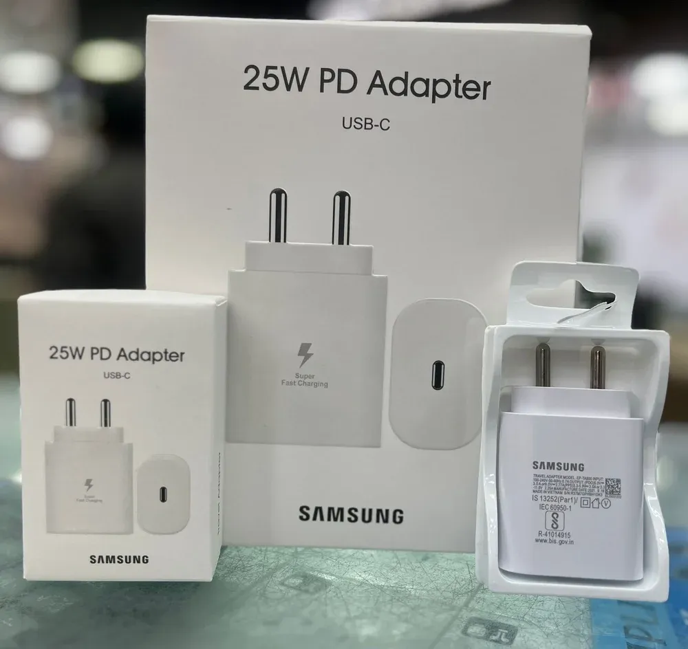 Samsung 25W Charger Without Cable | Super Fast Charging | USB Type C Fast Charger With Box (Random color) View Gallery - Pakistan
