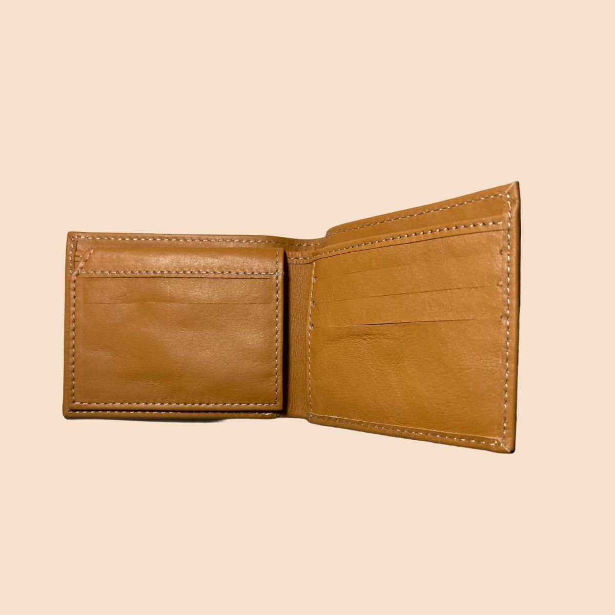 buffalo Leather  Plain Wallet Men Short Wallet Purse Small Vintage Wallets Card Holder ( camel color ) View Gallery - Pakistan