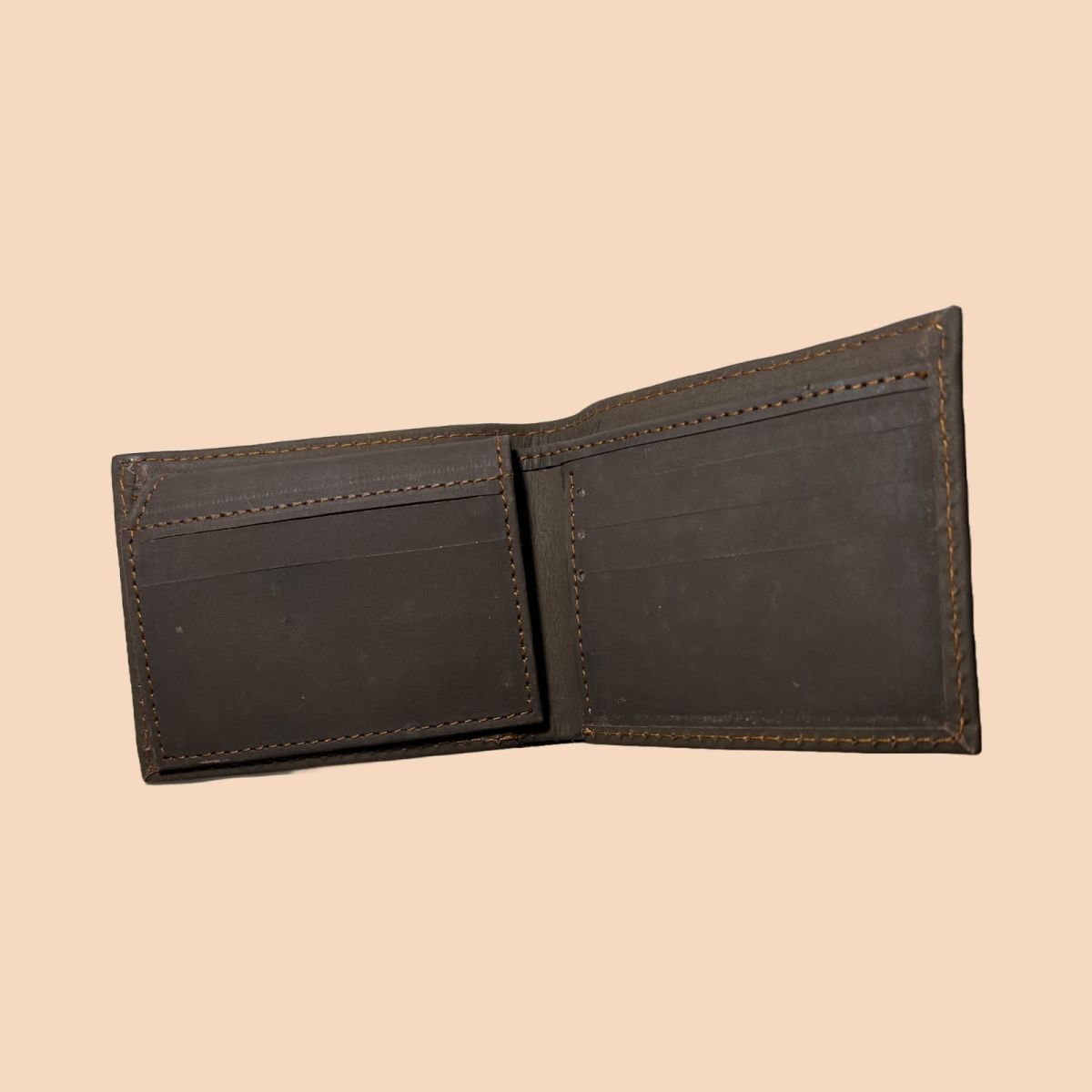 Cow Leather Plain Men Short Wallet Purse Small Vintage Wallets Card Holder (brown) View Gallery - Pakistan