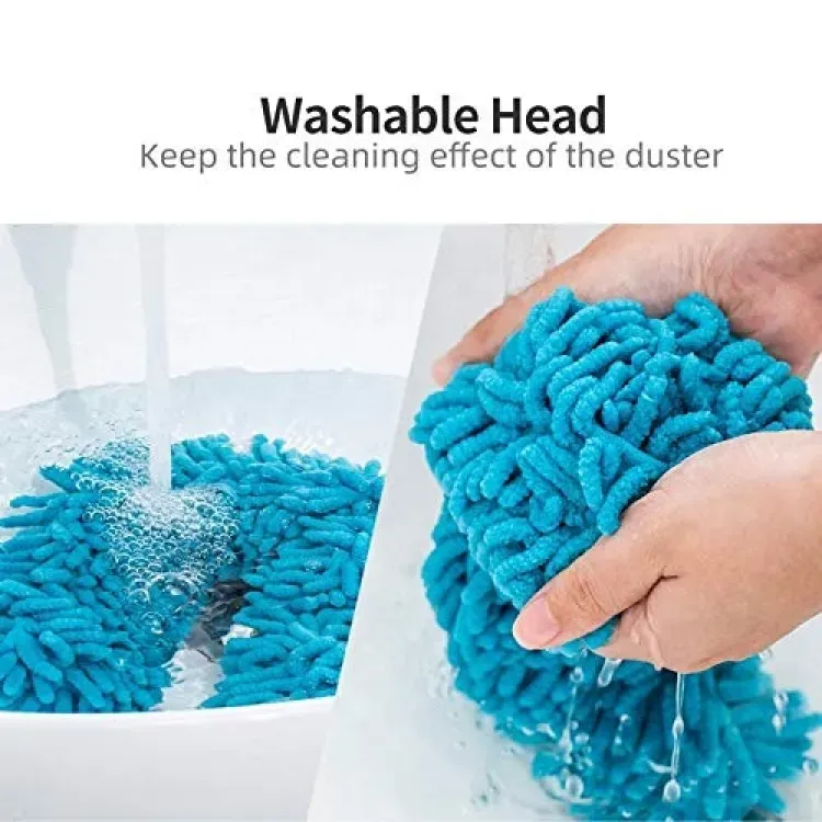Micro Fiber Fan Duster Flexible Duster With Telescopic Stainless Steel Handle for Fan Cleaning Specially (random color) View Gallery - Pakistan