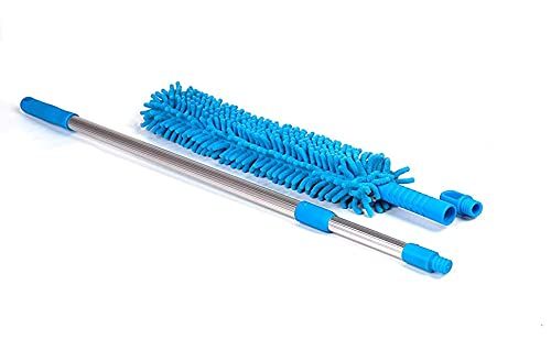 Micro Fiber Fan Duster Flexible Duster With Telescopic Stainless Steel Handle for Fan Cleaning Specially (random color) View Gallery - Pakistan