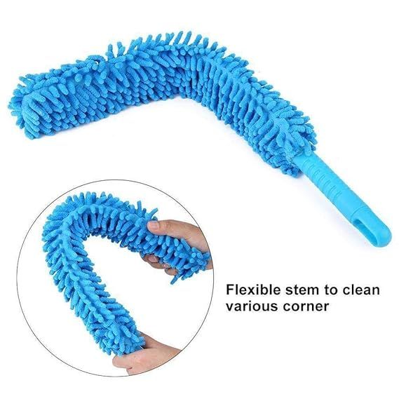 Micro Fiber Fan Duster Flexible Duster With Telescopic Stainless Steel Handle for Fan Cleaning Specially (random color) View Gallery - Pakistan