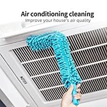 Micro Fiber Fan Duster Flexible Duster With Telescopic Stainless Steel Handle for Fan Cleaning Specially (random color) View Gallery - Pakistan