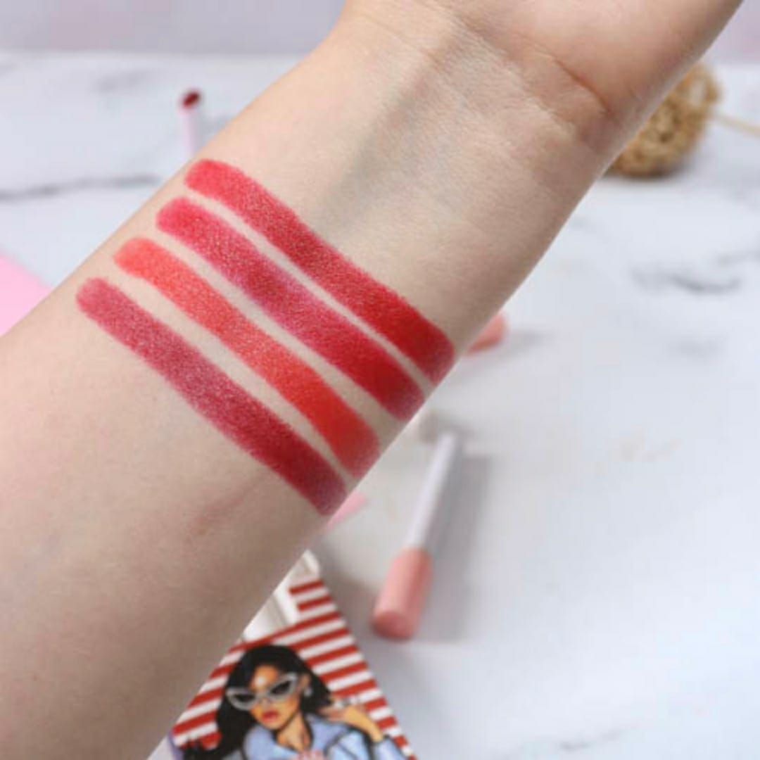 4 Pcs High Pigment Warda Beauty Little Smoke Mate Lipstick - Random Color View Gallery - Pakistan