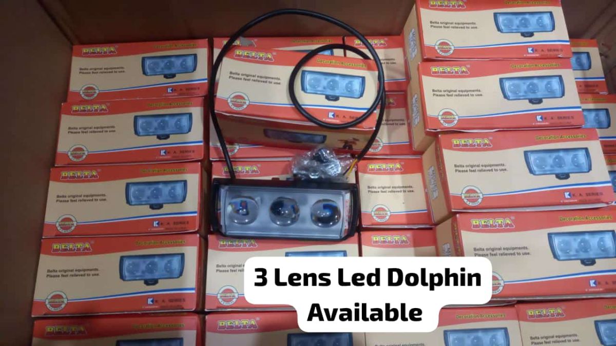 3 Lens Dolphin Projector LED Light for bikers and Cars (1 pc) View Gallery - Pakistan