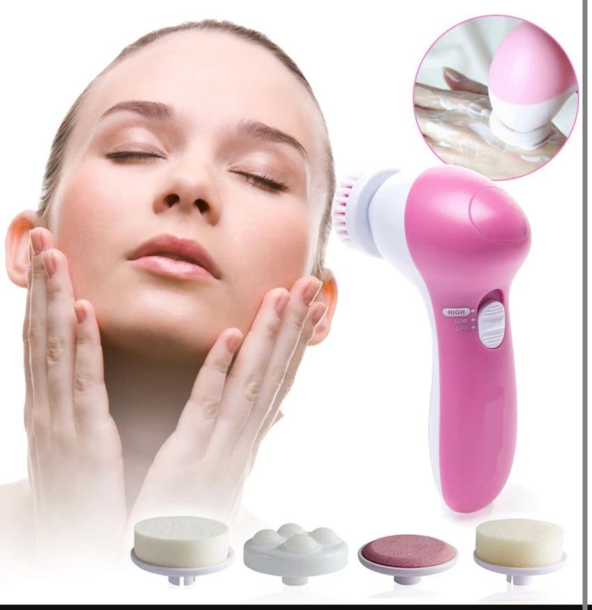 5 in 1 Facial Electric Cleanser and Massager,   Electric Machine Beauty , Beauty Care Brush for Removing Blackhead , Beauty Tool Device View Gallery - Pakistan