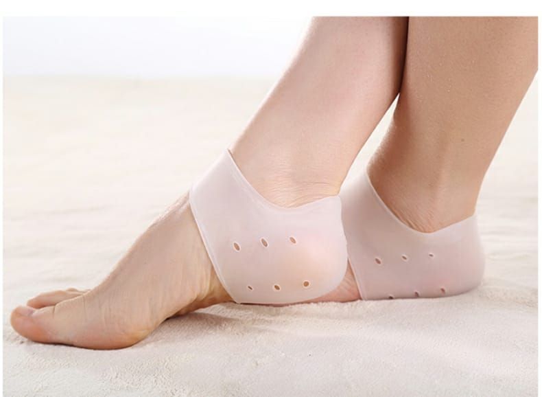 Pair of half Heel Pain Anti Crack Silicone Set - Anti Crack  For Pain Relief Unisex With Box View Gallery - Pakistan