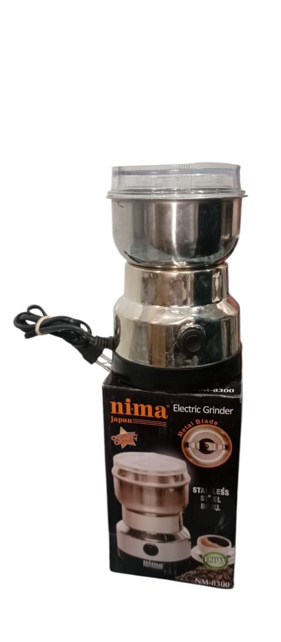 Nima MULTI PURPOSE ELECTRIC COFFEE GRINDER AUTOMATIC COFFEE SPICE BEAN GRINDER STAINLESS STEEL View Gallery - Pakistan
