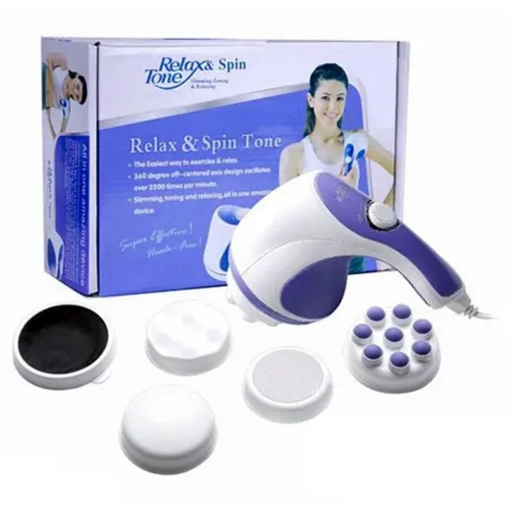 4 in 1 Relax &amp; Spin Tone Vibration Electric Massager  / Electronic Relax and Spin Body Massager with Different Heads View Gallery - Pakistan