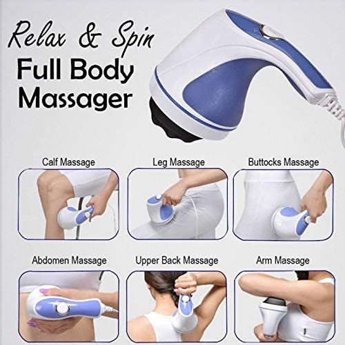 4 in 1 Relax &amp; Spin Tone Vibration Electric Massager  / Electronic Relax and Spin Body Massager with Different Heads View Gallery - Pakistan