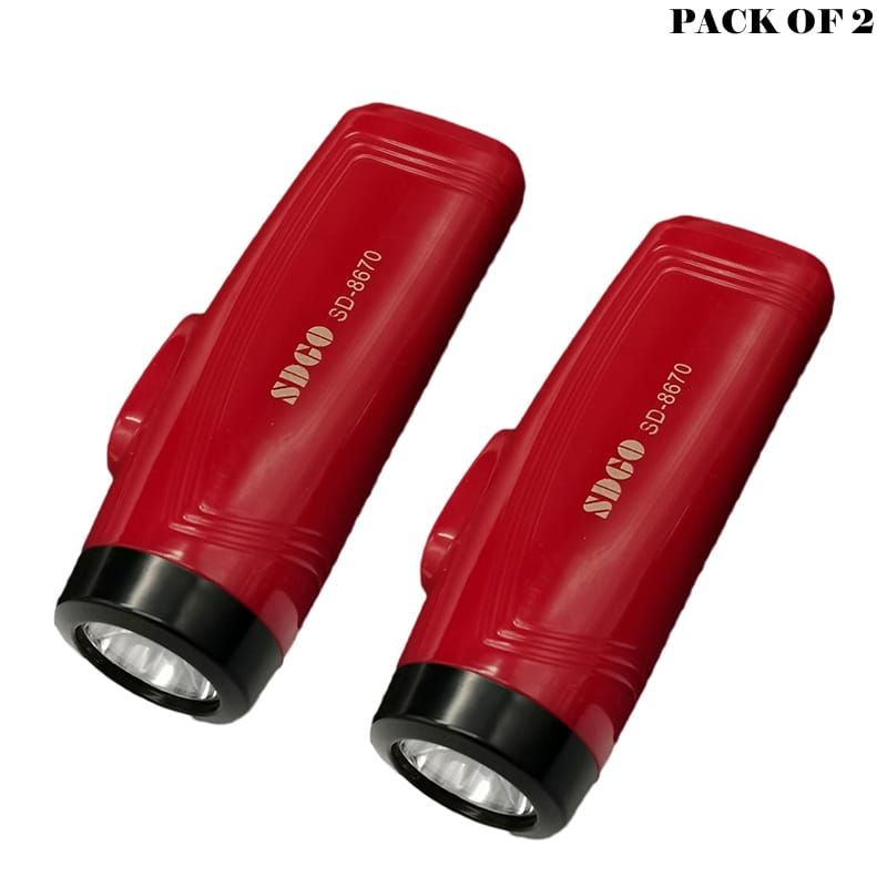 Pack Of 2 Multifunction Portable Super Bright USB Rechargeable Flashlights SD-8670 View Gallery - Pakistan