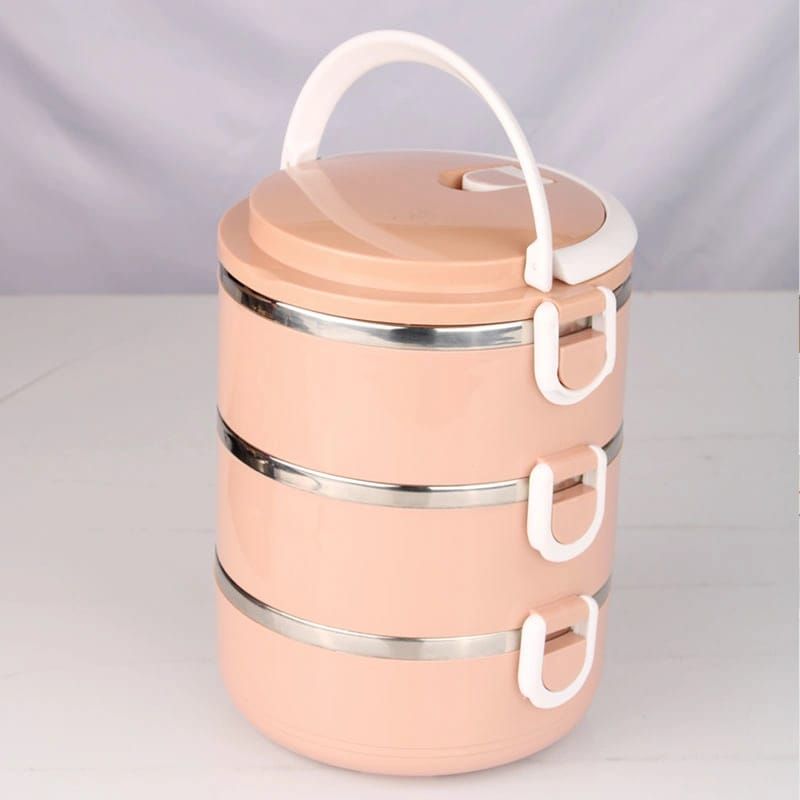 Multi-Layer Heat Preservation Stainless Steel Leakproof Lunch Box Food Container(random color) View Gallery - Pakistan