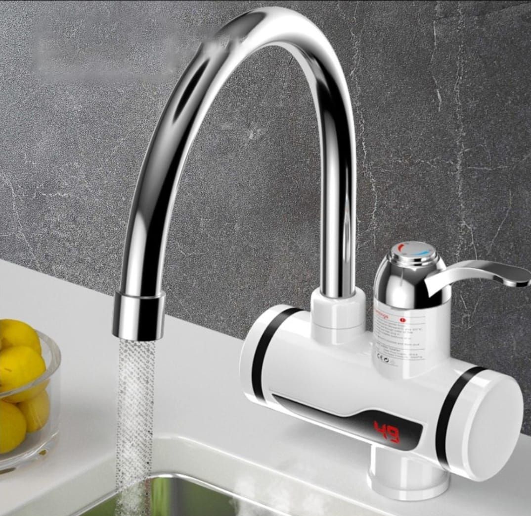 Hot Water Tap Instant Heating Electric Water Heater Faucet With Digital Display And Shower Head For Kitchen And Bathroom (Without Shower)