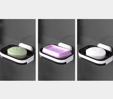 Wall Mounted Soap Holder with Draining Tray Holder For Bathroom | Bar, Holder Rack For Shower Wall, Kitchen, Bathroom(random color) View Gallery - Pakistan