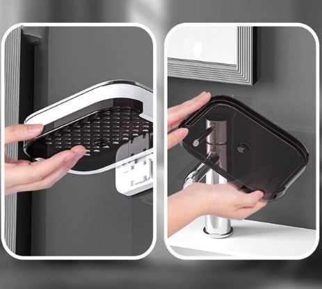Wall Mounted Soap Holder with Draining Tray Holder For Bathroom | Bar, Holder Rack For Shower Wall, Kitchen, Bathroom(random color) View Gallery - Pakistan