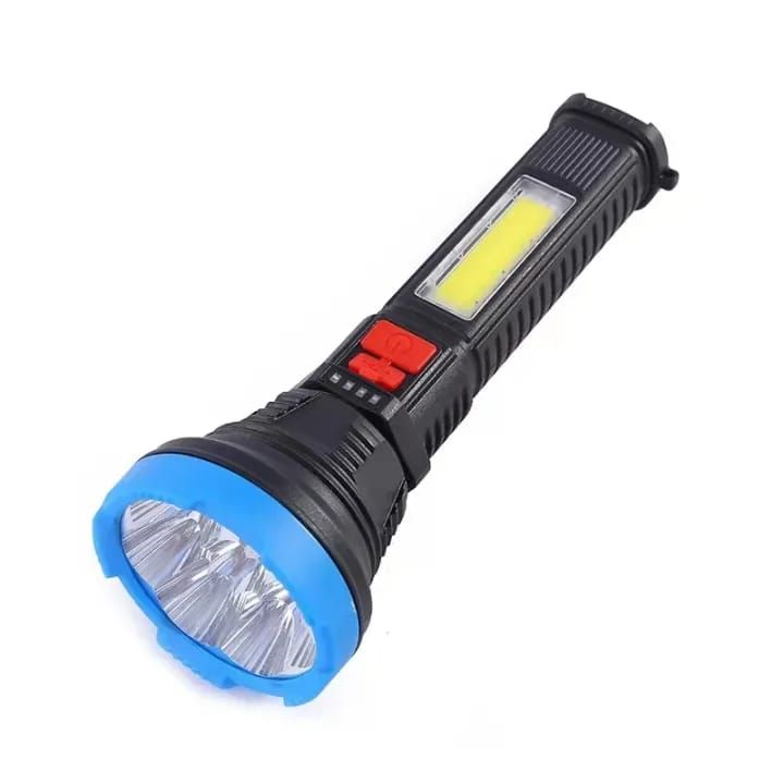 JX-1106C High Brightness Flashlight USB Charging w/ Cord Portable Durable Lamp (random color) View Gallery - Pakistan