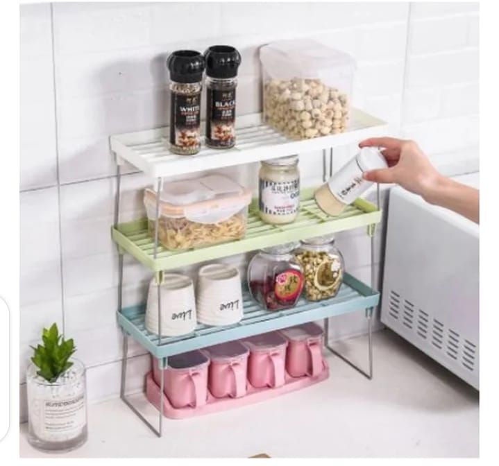 Folding Stack up shelf for spice jars Cabinet Shelves foldable Shelf Stand Spice Jars Rack Cupboard Storage Support Kitchen accessories Pantry Organizer View Gallery - Pakistan