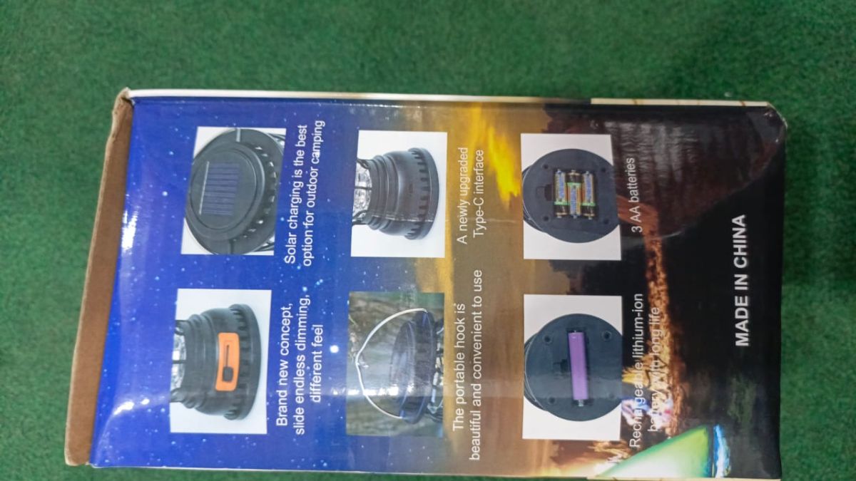Handle LED Camping Lantern Rechargeable Tent lamp solar powered camping lamp for outdoor(random color) View Gallery - Pakistan