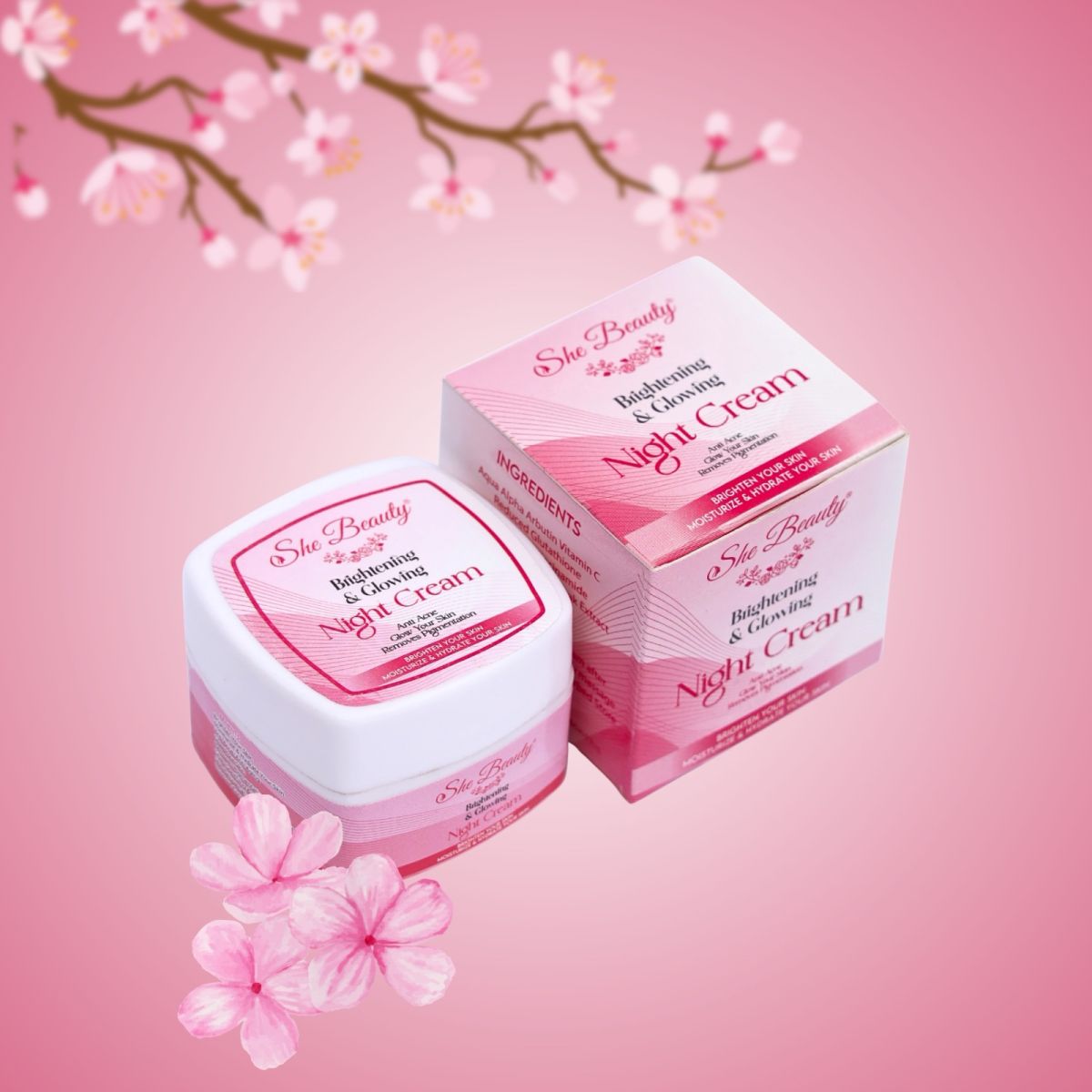 She Beauty Whitening Night Care Cream ,FRAGRANCE-FREE NIGHT CREAM View Gallery - Pakistan