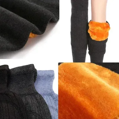 1 Pair Unisex Women Men’s Cashmere Wool Knee Brace Pads | Winter Warm Thermal Knee Warmers Velvet Knee Protector (Random Color) View Gallery - Pakistan