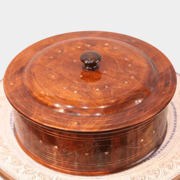 Wooden Hot Pot With Barance Work Roti_Dan Hot and Pot Beautiful wooden made View Gallery - Pakistan