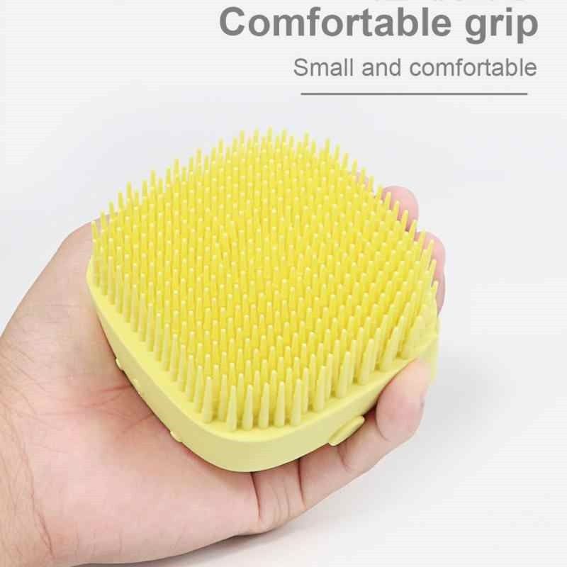 Silicone Bath and Body Shower Brush with Liquid Soap Dispenser (Random Color) View Gallery - Pakistan